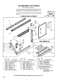 08 - Accessory parts for Whirlpool Air Conditioner AEJ18041 / from AppliancePartsPros.com