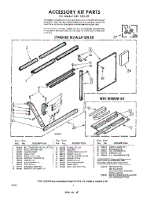 08 - Accessory Kit parts for Whirlpool Air Conditioner AEJ18042 / from AppliancePartsPros.com