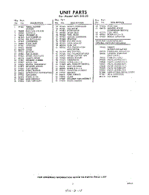 03 - Section parts for Whirlpool Air Conditioner AFFS1020 / from AppliancePartsPros.com