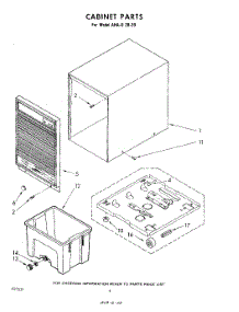 04 - Cabinet parts for Whirlpool Dehumidifier AHA02020 / from AppliancePartsPros.com