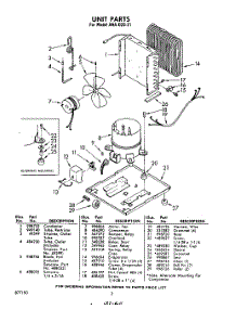 02 - Section parts for Whirlpool Dehumidifier AHA02021 / from AppliancePartsPros.com
