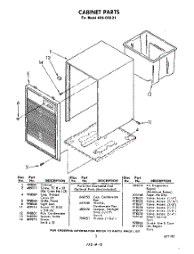 03 - Section parts for Whirlpool Dehumidifier AHA02021 / from AppliancePartsPros.com