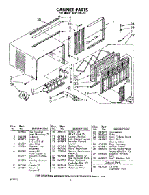 06 - Cabinet parts for Whirlpool Air Conditioner AKF10520 / from AppliancePartsPros.com