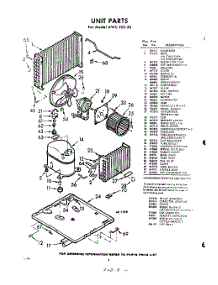 02 - Unit parts for Whirlpool Air Conditioner AWC10220 / from AppliancePartsPros.com