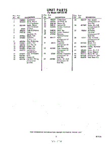 03 - Section parts for Whirlpool Air Conditioner AHF12540 / from AppliancePartsPros.com