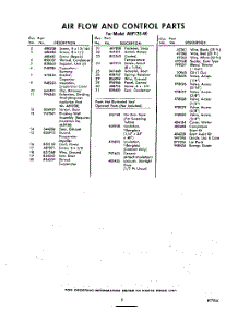05 - Lit / Optional parts for Whirlpool Air Conditioner AHF12540 / from AppliancePartsPros.com