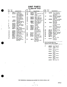 05 - Section parts for Whirlpool Air Conditioner AHF13520 / from AppliancePartsPros.com