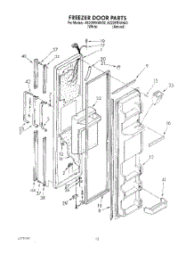 07 - Freezer Door parts for Whirlpool Refrigerator AS22BRXAN00 / from AppliancePartsPros.com