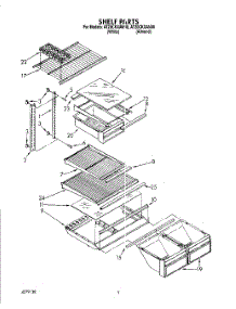 04 - Shelf parts for Whirlpool Refrigerator AT20CKXAN00 / from AppliancePartsPros.com