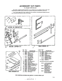 05 - Accessory Kit parts for Whirlpool Air Conditioner AWC15040 / from AppliancePartsPros.com
