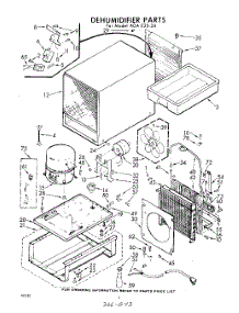 02 - Section parts for Whirlpool Dehumidifier ADAE2024 / from AppliancePartsPros.com