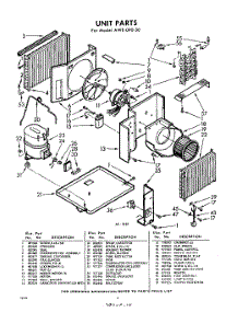 02 - Section parts for Whirlpool Air Conditioner AWE09030 / from AppliancePartsPros.com