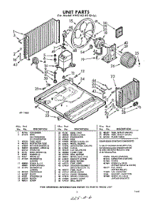 03 - Section parts for Whirlpool Air Conditioner AWE10540 / from AppliancePartsPros.com