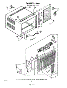 06 - Cabinet parts for Whirlpool Air Conditioner AHF14041 / from AppliancePartsPros.com