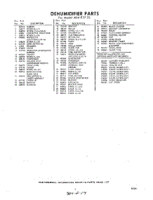 03 - Section parts for Whirlpool Dehumidifier ADAE2722 / from AppliancePartsPros.com