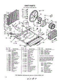 02 - Section parts for Whirlpool Air Conditioner AWH08020 / from AppliancePartsPros.com