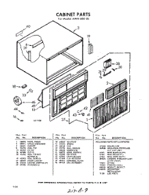 04 - Section parts for Whirlpool Air Conditioner AWH08020 / from AppliancePartsPros.com