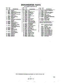 03 - Section parts for Whirlpool Dehumidifier ADAH2720 / from AppliancePartsPros.com