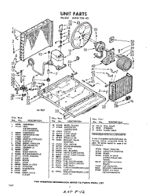 02 - Section parts for Whirlpool Air Conditioner AWH14140 / from AppliancePartsPros.com