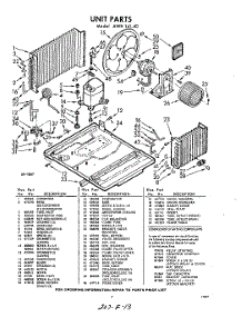 03 - Section parts for Whirlpool Air Conditioner AWH14140 / from AppliancePartsPros.com