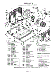 02 - Section parts for Whirlpool Air Conditioner AWH18030 / from AppliancePartsPros.com