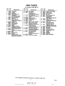 03 - Section parts for Whirlpool Air Conditioner AWH18031 / from AppliancePartsPros.com