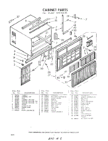 02 - Section parts for Whirlpool Air Conditioner AVC10220 / from AppliancePartsPros.com