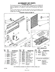 08 - Accessory Kit parts for Whirlpool Air Conditioner AHF21041 / from AppliancePartsPros.com