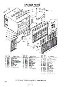 02 - Section parts for Whirlpool Air Conditioner AVC10221 / from AppliancePartsPros.com