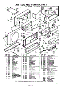 03 - Section parts for Whirlpool Air Conditioner AVC10221 / from AppliancePartsPros.com
