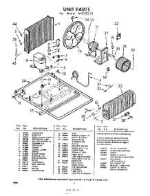 04 - Section parts for Whirlpool Air Conditioner AVC10221 / from AppliancePartsPros.com