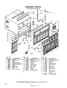 02 - Section parts for Whirlpool Air Conditioner AVC10223 / from AppliancePartsPros.com
