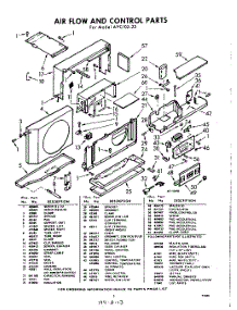 03 - Section parts for Whirlpool Air Conditioner AVC10223 / from AppliancePartsPros.com