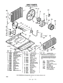 04 - Section parts for Whirlpool Air Conditioner AVC10223 / from AppliancePartsPros.com
