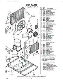02 - Section parts for Whirlpool Air Conditioner AWH27030 / from AppliancePartsPros.com