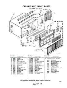 02 - Section parts for Whirlpool Air Conditioner AVC10321 / from AppliancePartsPros.com
