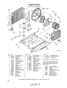 04 - Section parts for Whirlpool Air Conditioner AVC10321 / from AppliancePartsPros.com