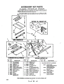 06 - Accessory Kit parts for Whirlpool Air Conditioner AVC10590 / from AppliancePartsPros.com