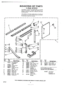 06 - Mounting Kit parts for Whirlpool Air Conditioner AHF29040 / from AppliancePartsPros.com