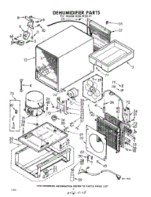 02 - Section parts for Whirlpool Dehumidifier ADAW2021 / from AppliancePartsPros.com
