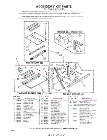 04 - Section parts for Whirlpool Air Conditioner AVC11120 / from AppliancePartsPros.com