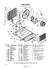 02 - Section parts for Whirlpool Air Conditioner AVC11221 / from AppliancePartsPros.com
