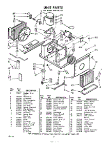 02 - Section parts for Whirlpool Air Conditioner AHFC6320 / from AppliancePartsPros.com