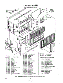 02 - Cabinet , Lit / Optional parts for Whirlpool Air Conditioner AWL18040 / from AppliancePartsPros.com