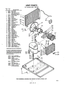 03 - Unit parts for Whirlpool Air Conditioner AWL18040 / from AppliancePartsPros.com