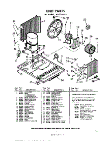 03 - Section parts for Whirlpool Air Conditioner AVC14090 / from AppliancePartsPros.com