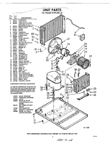 03 - Unit parts for Whirlpool Air Conditioner AWL18041 / from AppliancePartsPros.com