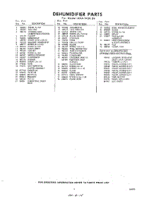 03 - Section parts for Whirlpool Dehumidifier ADAW2026 / from AppliancePartsPros.com
