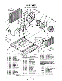 02 - Section parts for Whirlpool Air Conditioner AVC15040 / from AppliancePartsPros.com