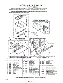 04 - Section parts for Whirlpool Air Conditioner AVC15040 / from AppliancePartsPros.com